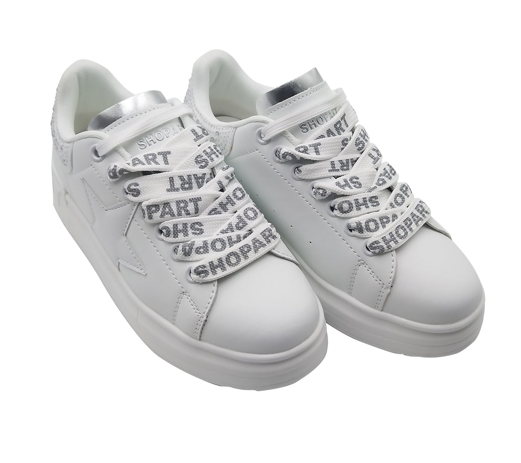 Sneakers in eco leather / Strass