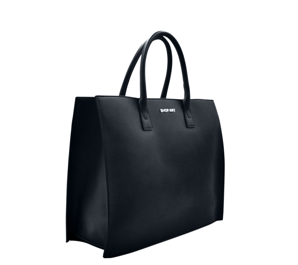 Maxi tote bag in eco leather