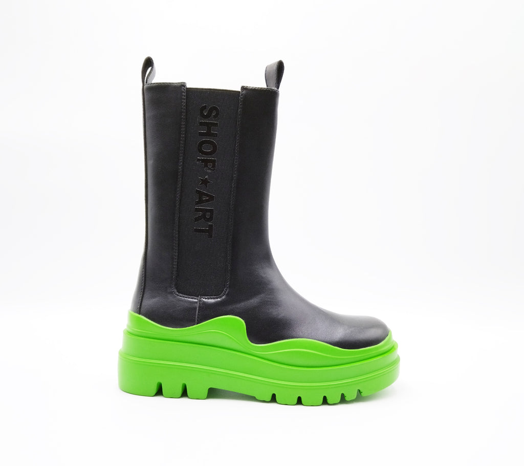Boots Linda nero / verde